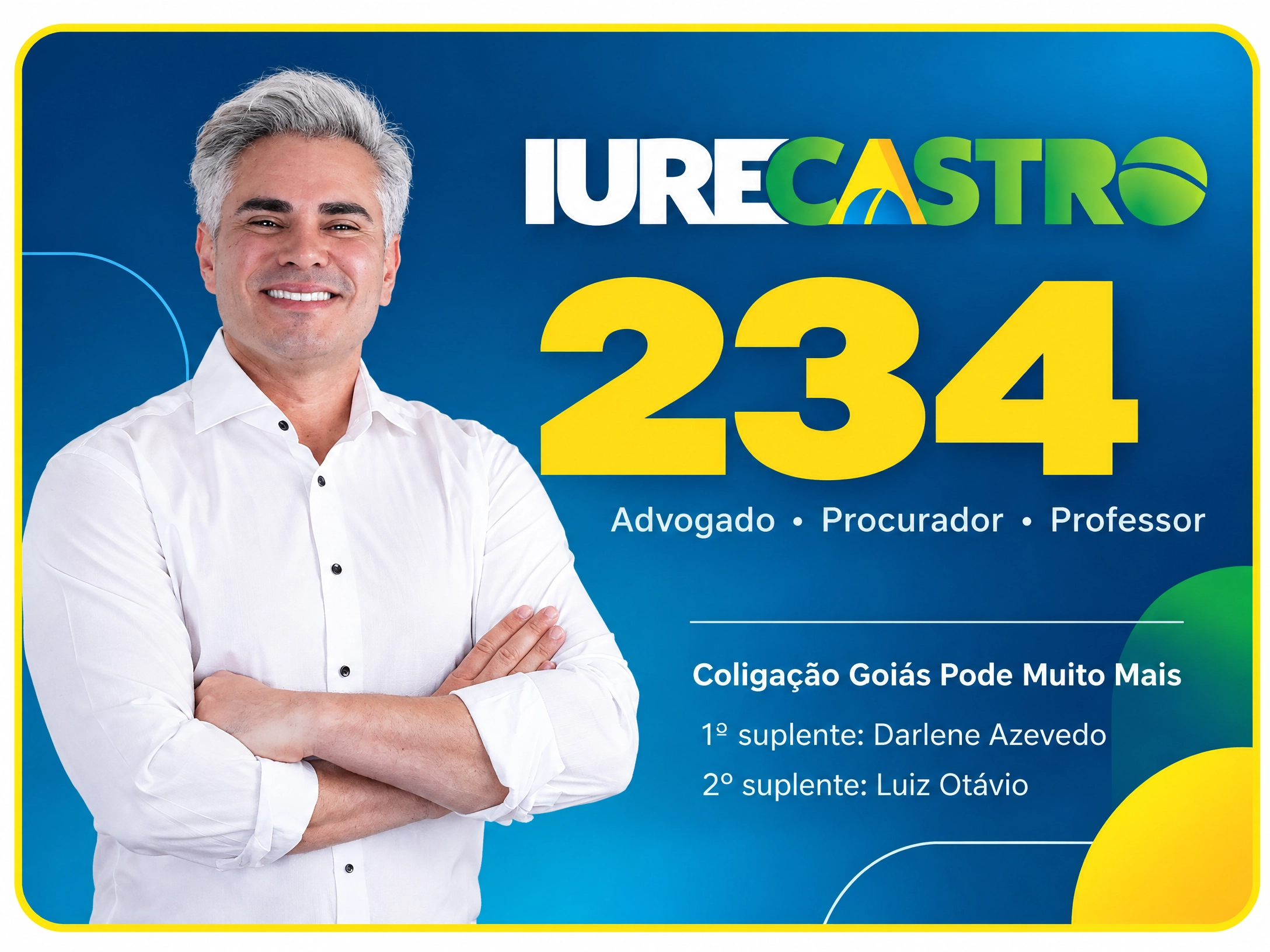 Santinho Oficial Iure Castro 234 Senador por Goiás